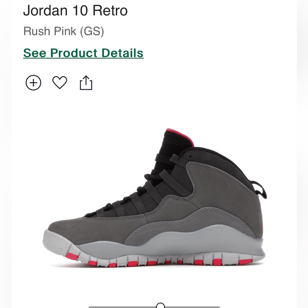 Jordan 10 Retro size 1
Rush Pink (GS)